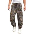 thumbnail image 3 of Havenx Camo Cargo Pants for Men Maple Leaf Print Elastic Waist Tapered Cargo Pants with Pockets Straight Wide Leg Trousers Loose Fit Y2k Workout Athletic Soft Clothing,Mint Green 2XL, 3 of 5