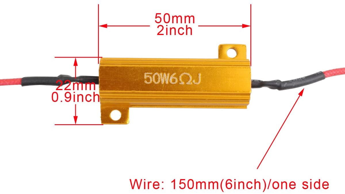 2 Stuks 50W Led Belastingsweerstand 6ohm Anti Flikkeren Plug En Play