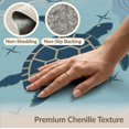 thumbnail image 6 of ODIKA Ocean Main Turtle Map Compass Coral Border Nautical Wave Reef for Great Room, Indoor Open Concept, Large Living Low Profile Flatwoven, 6 of 7