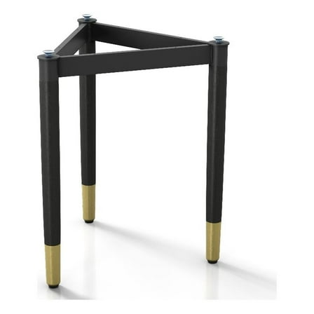 Bowery Hill Modern Solid Wood End Table Base Legs in Black Finish