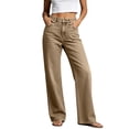 thumbnail image 2 of GUACER Womens Jeans Trendy High Waist Button Fly Stretch Classic Loose Fit Casual Straight Leg Denim Pants with Pockets, 2 of 7