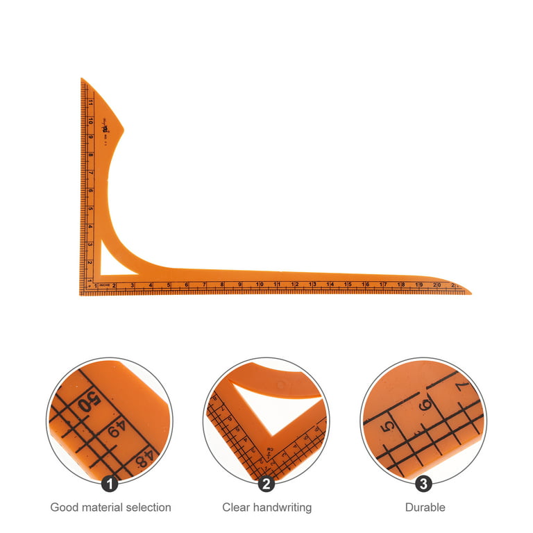 Nuolux 1pc L Shape Sewing Ruler Clothing Patchwork Ruler Sewing Cutting Ruler, Size: 55.7X31CM