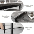 thumbnail image 2 of Homhougo Marble Coffee Table and End Table Sets Living Room Stacking Accent Table in Gray, 2 of 8