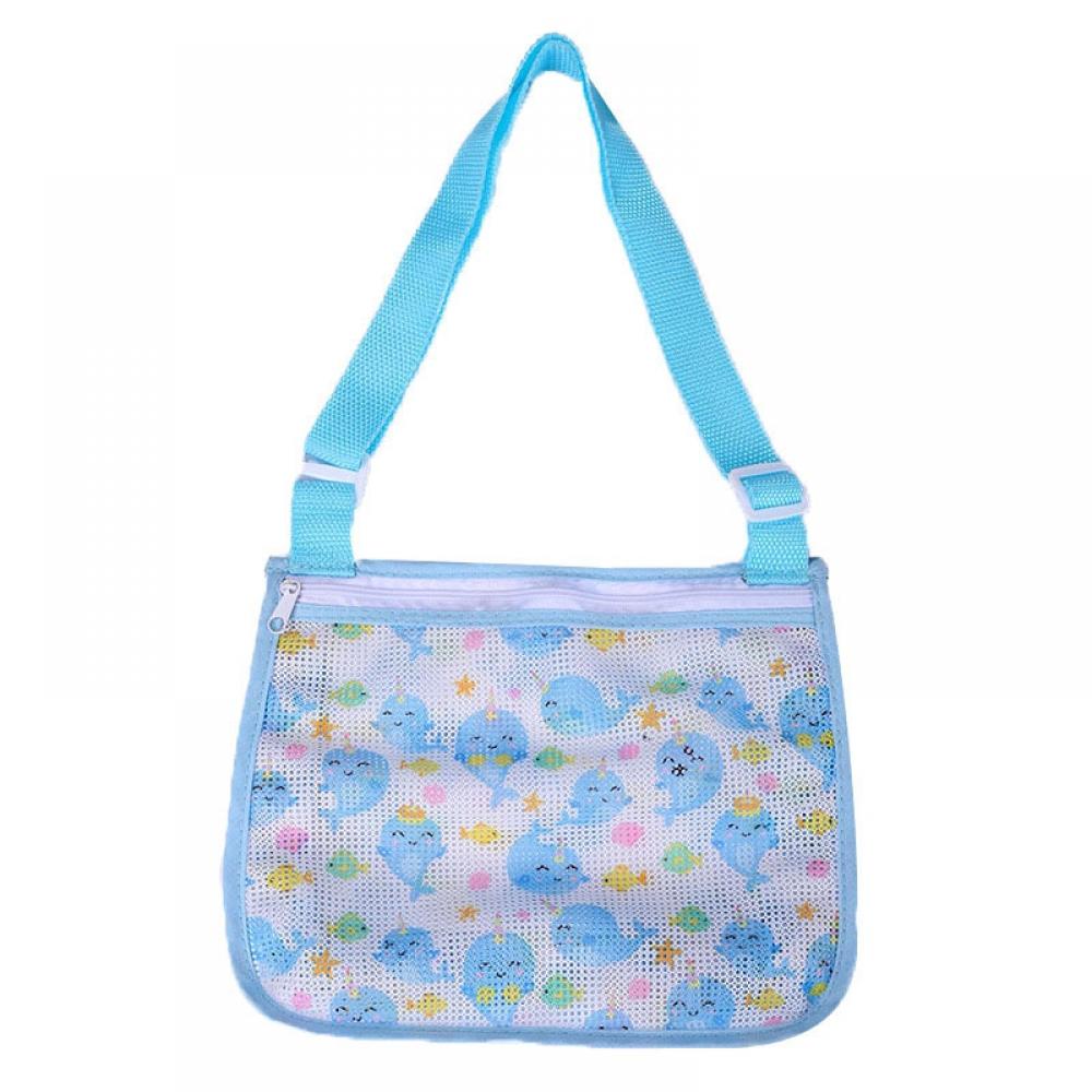 Mesh Beach Bag kids Shell & Pebble Collection Bag, Beach Play Bags for