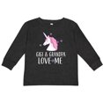 thumbnail image 3 of Inktastic Gigi and Grandpa Love Me Unicorn Grandchild Girls Long Sleeve Toddler T-Shirt, 3 of 5