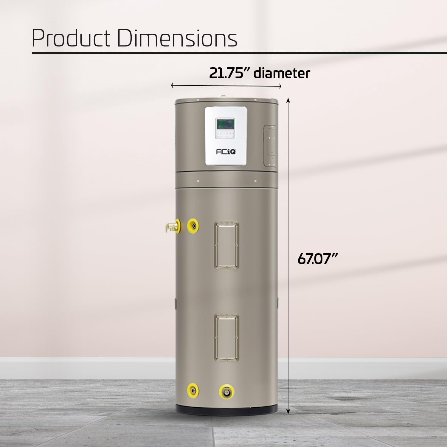 ACiQ Electric Residential Hybrid Hot Water Heater Electric 50 Gallon Tank | Heat Pump, Water Heater, Quiet Operation | 240V, 1Ph, 60Hz