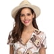thumbnail image 5 of Sombrero Panamá enrollable de paja de ala ancha para mujer, cinturón con hebilla, sombrero para el sol de playa Fedora UPF50+ Vhermosa Gorras y Gorros, 5 of 6