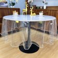thumbnail image 5 of Darzheoy Clear Round Plastic Tablecloth Protector Waterproof Oil-Proof PVC Table Cloth Stain-Resistant Wipeable Table Cover for Round Table, 5 of 6