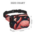 thumbnail image 4 of Fuzoiu Colorful Floral Flamingo Print Unisex Square Double Layer Waist Bag,Crossbody Fanny Pack Travel Workout Accessory, 4 of 9