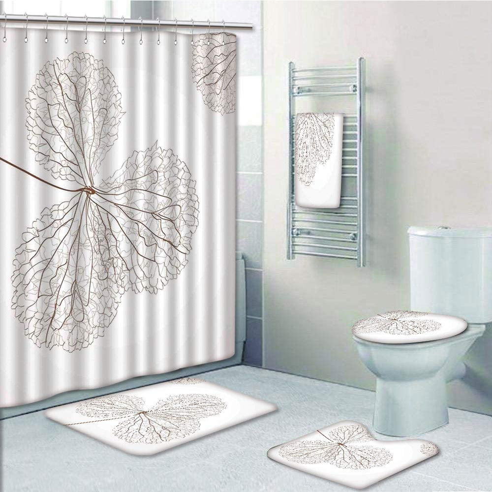 EREHome Abstract Cotton Floral with Veins Natural Botanic Plants 5