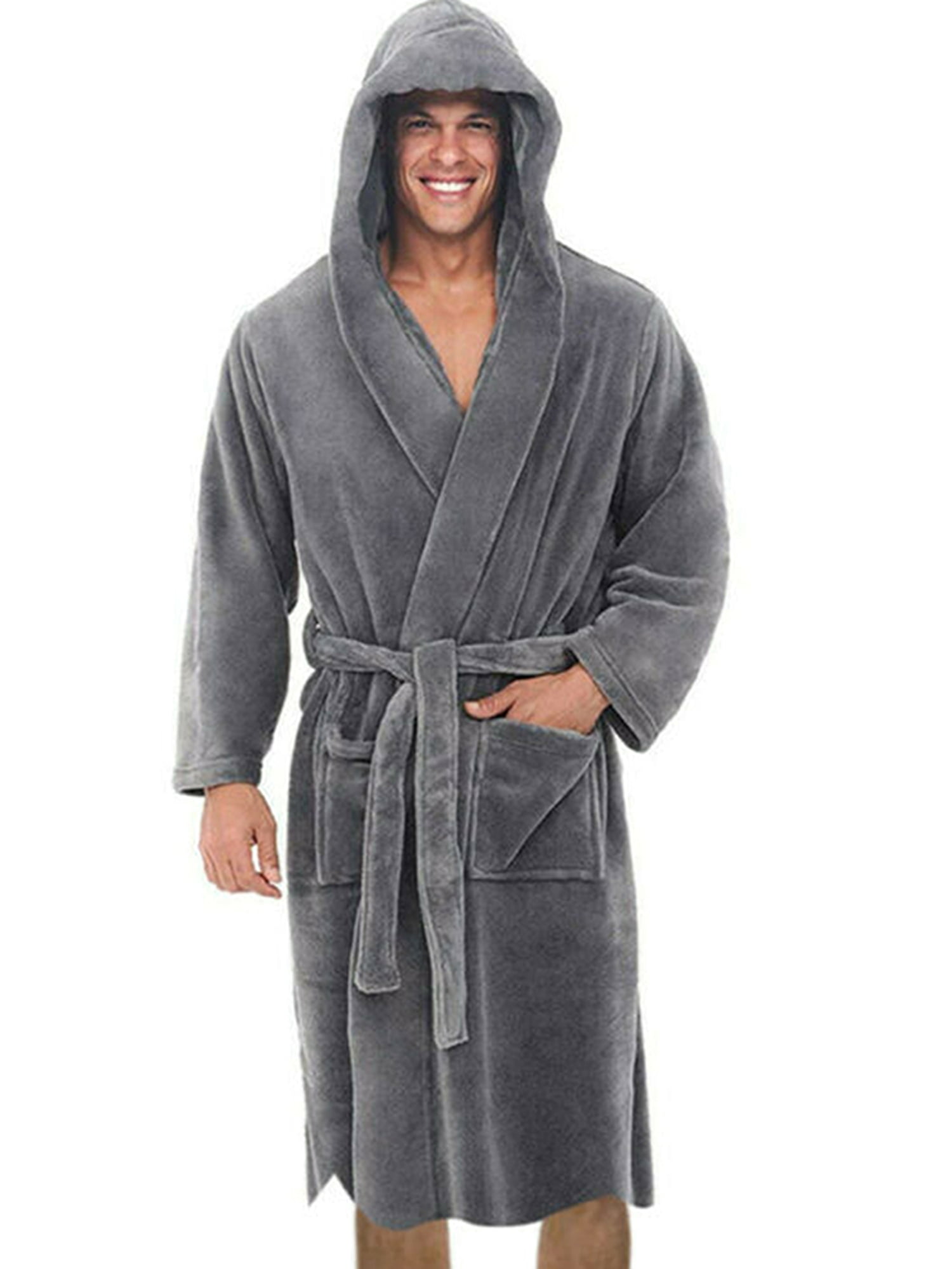 Men Unisex Bathrobe Terry Towelling Bath Robe Dressing Gown Towel Soft Nightwear 