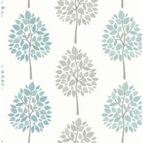 Advantage Saar Aqua Tree Wallpaper, 20.5-in by 33-ft, 56.4 sq. ft