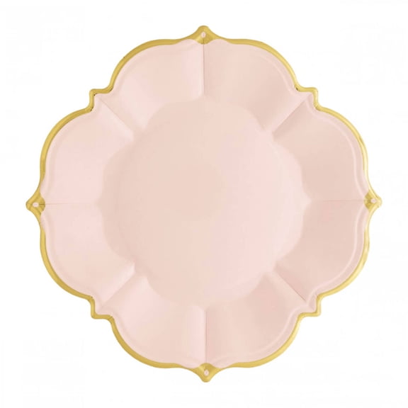 Pink Lunch Plates | Unique Porcelain Inspired Party Paper Plates