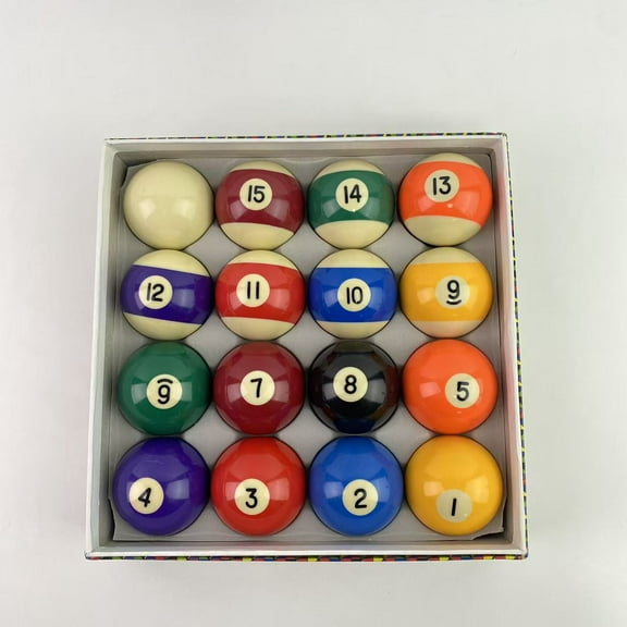 HOLACHAMPION Billiard balls,Billiard Balls Set 2-1/4" Regulation Size Pool Table Balls for Replacement (16 Resin Balls)