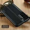 thumbnail image 5 of MOHEYO Slim Vegan Leather Cover Thin Luxury Classic Case for Samsung Galaxy S22 5G - Black, 5 of 6
