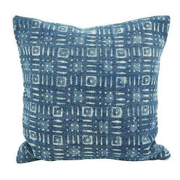 Fennco Styles Distressed Bohemian 18 Inch Square Cotton Down Filled Decorative Throw Pillow for Couch, Sofa, Bedroom, Office and Living Room DÃ©cor