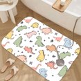 thumbnail image 3 of 1pc Colorful Cartoon Dinosaurs Absorbent Non-Slip Bathroom Thickened Flannel Rug Decor,Soft,Quick Drying,Suitable For Indoor/outdoor Use,Bathrooms,Bedrooms,Kitchens,Terrace,Laundry Rooms,16"x24", 3 of 9