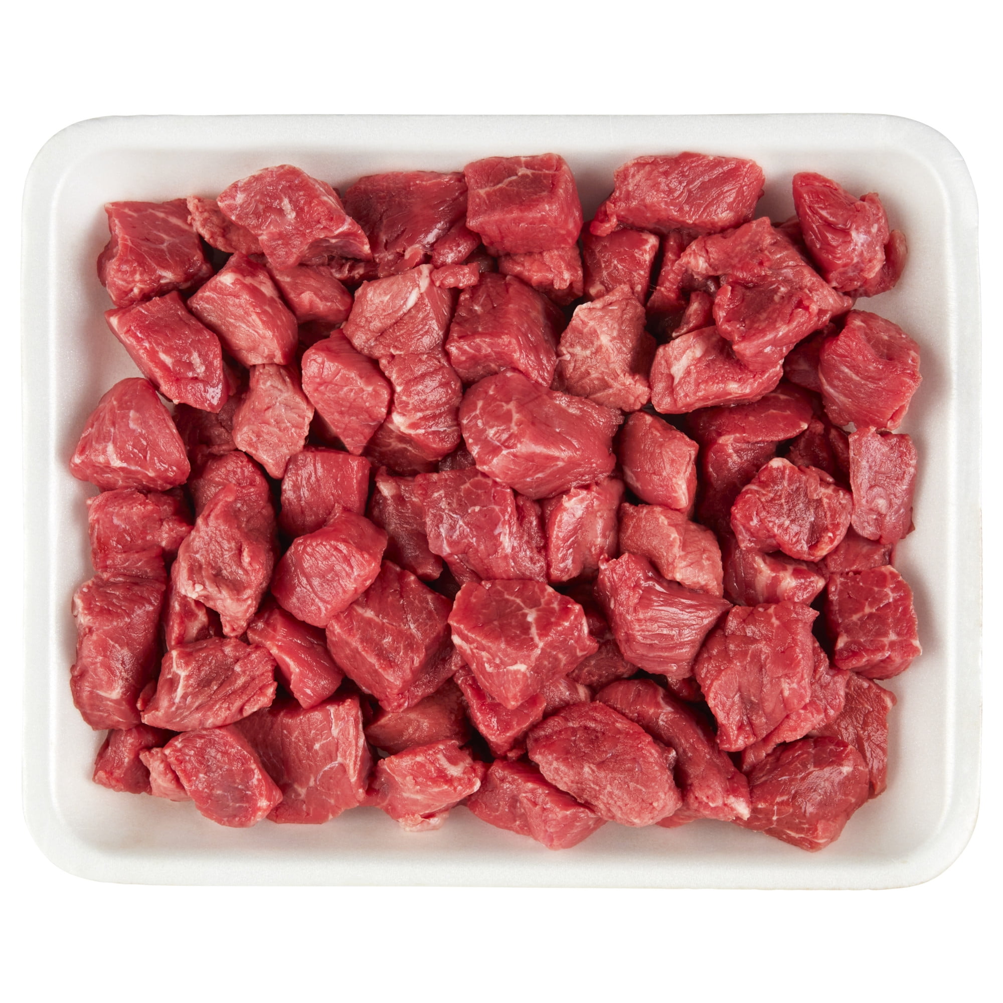 Beef Stew Meat, Tray, Family Pack, Fresh, 1.75 - 2.25 lb