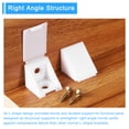 thumbnail image 5 of 10Pack 90 Degree Plastic Corner Braces with Cover Cap, 23x23x23mm Angle Brackets with Screws (Beige Yellow), 5 of 6