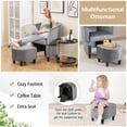 thumbnail image 6 of YYAo Accent Armchair, Single Sofa Chair, Upholstered Velvet Barrel Chair with Ottoman-Grey, 6 of 6