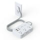 thumbnail image 1 of Protector contra sobretensiones de enchufe plano, cable de extensión ultrafino de 5 pies con 4 cargadores de pared USB (2 puertos USB C), 6 tomas de corriente ampliamente espaciadas, tira de alimentac, 1 of 5
