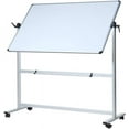 thumbnail image 1 of VIZ-PRO Double-Sided Magnetic Mobile Whiteboard,72 x 40 Inches Aluminium Frame and Stand, 1 of 4