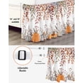 thumbnail image 3 of Orange Fall Grey Bed Skirt Queen Size 18 Inch Drop, Thanksgiving Botanical Farmhouse Wrap Around Dust Ruffle Bedskirts, Wrinkle & Fade Resistant Easy Fit Bedskirt with Adjustable Elastic, 3 of 8