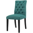 thumbnail image 4 of Modern Contemporary Urban Design Dining Kitchen Room Side Chair, Set of Four, Fabric, Aqua Blue, 4 of 4