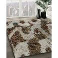 thumbnail image 3 of Ahgly Company Machine Washable Indoor Rectangle Abstract Dark Brown Area Rugs, 8' x 12', 3 of 7