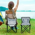 thumbnail image 5 of 600D Oxford Camping Chair Portable Foldable Chair Supports 220 lbs for Picnic, Fishing, Backpacking Vintage Watercolor Floral Pattern, 5 of 8