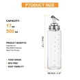 thumbnail image 2 of Glass Olive Oil Dispenser Bottle, 17oz/500ml Container with Stainless Steel Spout and Scale, 2 of 6