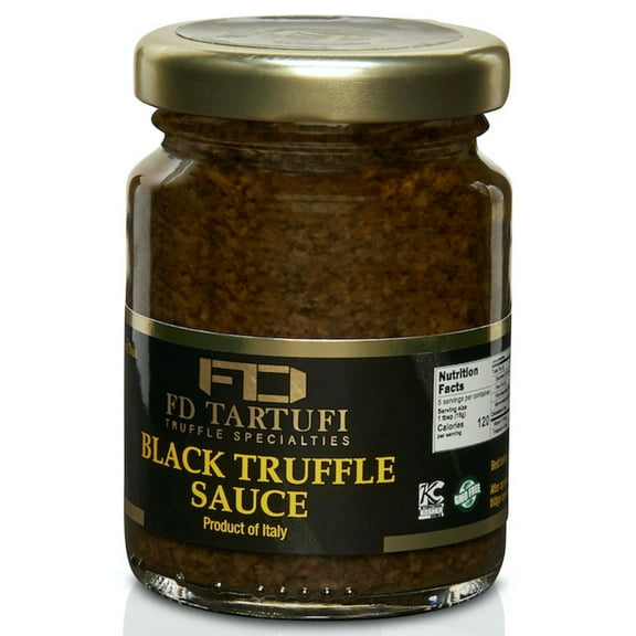 FD TARTUFI Black Truffle Sauce 80g ( 2.82oz), (Tuber Melanosporum) Gourmet Sauce Kosher non gmo Made in Italy Mushrooms Truffles Specialty Food