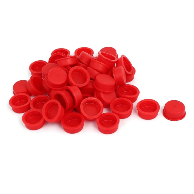 Unique Bargains DR M24 Flange Mounted Tapered Caps Tube End Insert Red 50pcs