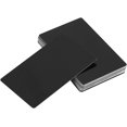 thumbnail image 1 of Tarjetas de visita de metal, 50 piezas, aleación de aluminio de espesor grabada con láser para tarjetas de regalo de bricolaje para clientes (negro), 1 of 5