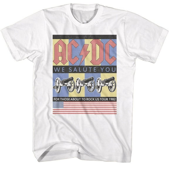 AC/DC Flag We Salute You White T-Shirt