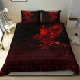 thumbnail image 4 of Juego de Cama Vikingo El Cuervo de la Runa de Odín, Rojo Rlt12, 4 of 6