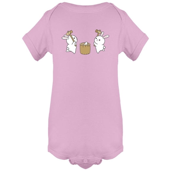 Rabbits Making Rice Cake Bodysuit Infant -Image by Shutterstock,  24 Months