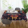 thumbnail image 3 of Yayeee Tablecloths 60" x 60" Rectangle Wrinkle Resistant Party Table Cover, Brown Abstract Eagle, 3 of 8