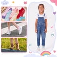thumbnail image 5 of EALLCO Girls Ankle Socks 12 Pairs Lightweight Soft Breathable Multi-Color Kids Socks for School Daily Wear, 5 of 7