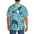 thumbnail image 3 of Fotbe Flying Swallows Camisa Estampada de Manga Corta para Hombre, Casual de Verano, Estilo Playero, Sin Arrugas-Medium, 3 of 5
