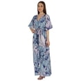 thumbnail image 3 of Inkmeso Printed Short Kimono Sleeve V-Neck Dress For Womens Summer Long Casual Maxi Dress, 3 of 7