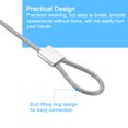 thumbnail image 4 of Uxcell 10Pack Lanyard Cable Wire Rope, 20cm x 1.5mm Stainless Steel Wire Cable with Loops Security Steel Cable, Silver, 4 of 5