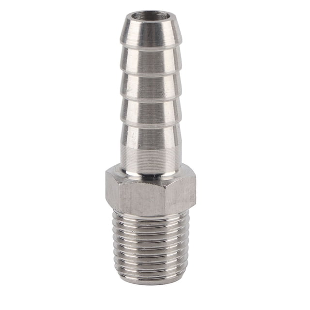 STAINLESS STEEL QUICK COUPLING CONNECTOR PIPE FITTING MALE THREAD JOINT 1/4in 2PCS 6/8/10mm SUITABLE PNEUMATIC EQUIPMENT