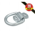 thumbnail image 2 of 1/2" Bolt-On D Ring Heavy Duty Tie Down Anchor w/Mounting Brackets 12,000 LBS Breaking Strength - White Blue Zinc | Cargo Tie Down Anchors for Flatbed Trucks Trailers (20 Pack), 2 of 9