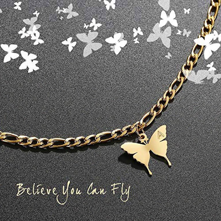 Children's Engraved Butterfly Bracelet Gold Filled