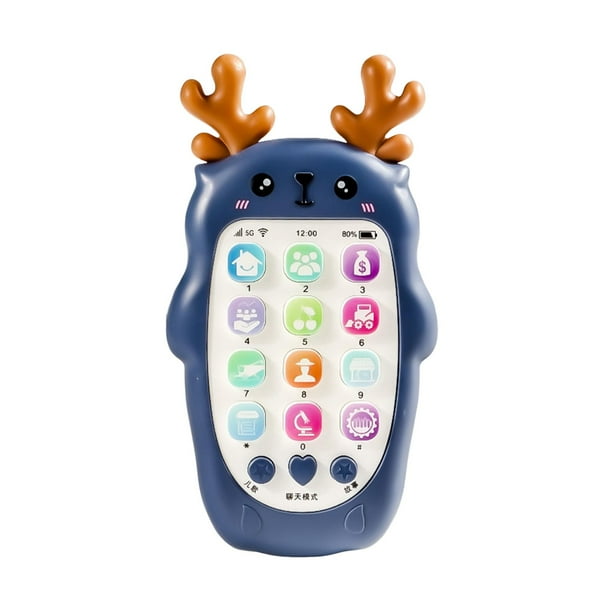 Juguete Para Teléfono De Bebé, Juguete Educativo Divertido, Aprendizaje Sensorial Para Niños, Regalos Para Bebés, Azul