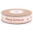 thumbnail image 1 of 1 Roll Christmas Theme Gift Packing Ribbon Printing Clothing Edging Cotton Belt, 1 of 9
