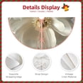 thumbnail image 3 of Daiia Elegant Ivory Flower Drawing Merry Christmas Tree Skirt , Xmas Large Lace-up Tree Skirt, Santa Snowflakes Rustic Home Decorations New Year Party Farmhouse Decor-48", 3 of 6
