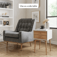 thumbnail image 6 of Nathan James Harper 2-Drawer Mid-Century Side Table, White/Brown, 6 of 8