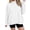 White Sweatshirt, variant on VEKDONE Womens Mock Neck Sweatshirt Long Sleeve Loose Fit Pullover Top | Casual Mock Neck Sweatshirt Oversized Pullover Drop Shoulder Lounge Travel Weekend Wear White XXL